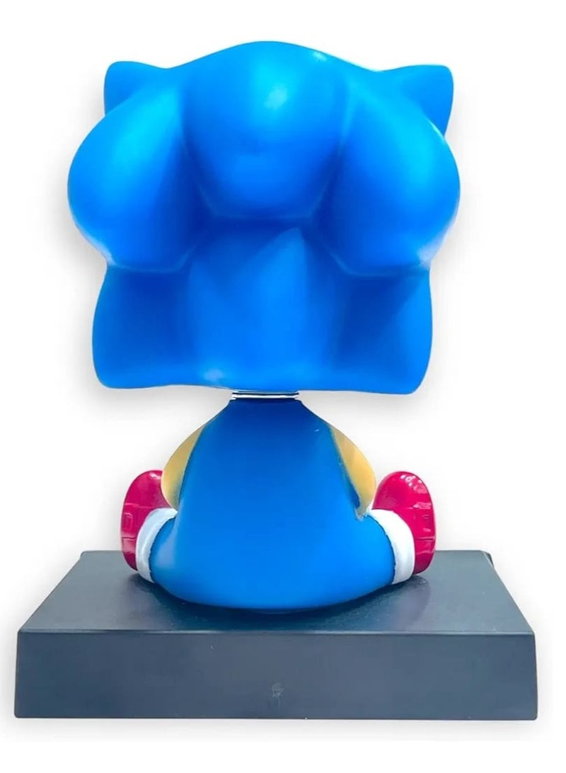Sonic Action Figure Limited Edition Bobblehead with Mobile Holder for Car Dashboard, Office Desk & Study Table - Image 4