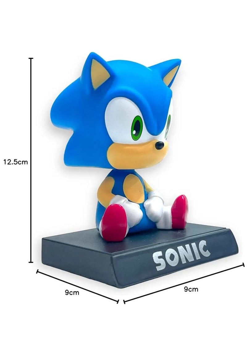 Sonic Action Figure Limited Edition Bobblehead with Mobile Holder for Car Dashboard, Office Desk & Study Table - Image 5
