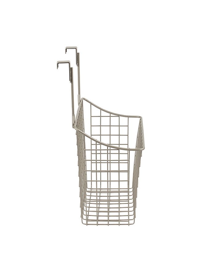 Spectrum Spectrum Hanging Baskets for Organizing (Large, Satin Nickel) - Grid Over the Cabinet Wire Basket for Kitchen or Bathroom - Door Hanging Storage Organizer for Cleaning Supplies, Washcloths, & Towels - Image 4