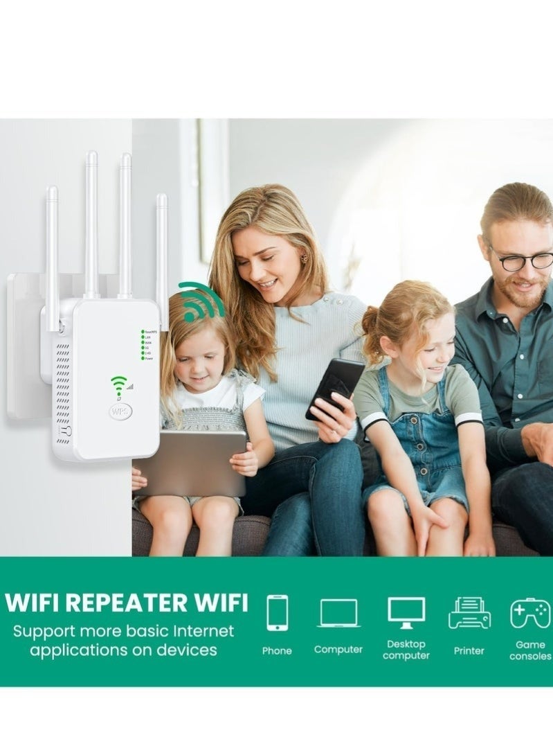 كلوزيلي موسع واي فاي، مكرر إشارة واي فاي، 1200 ميجابت في الثانية، موسع واي فاي ثنائي النطاق 5G/2.4G، موسع نطاق واي فاي AC1200، موسع النطاق العريض/واي فاي، إعداد بلمسة واحدة، التوصيل والتشغيل - Image 4