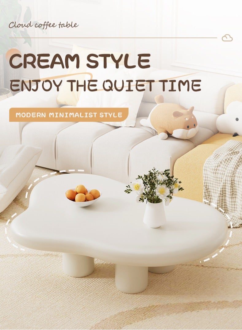 Modern Design Side Table Living Room Home Furniture Nordic Style Irregular Shape Coffee Table in Cloud shape Simple Small Household Shaped Table Tea Table for Living Room Balcony Garden, Living Room Table Bed Room - Image 1