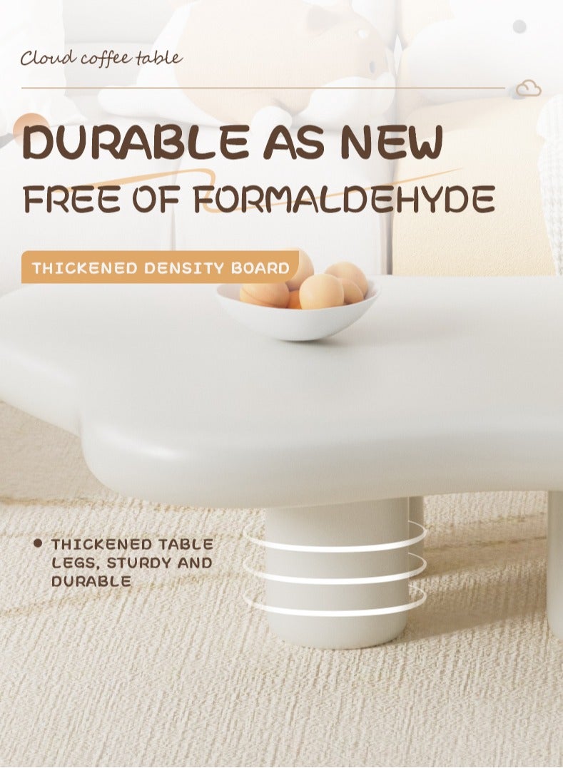 Modern Design Side Table Living Room Home Furniture Nordic Style Irregular Shape Coffee Table in Cloud shape Simple Small Household Shaped Table Tea Table for Living Room Balcony Garden, Living Room Table Bed Room - Image 2