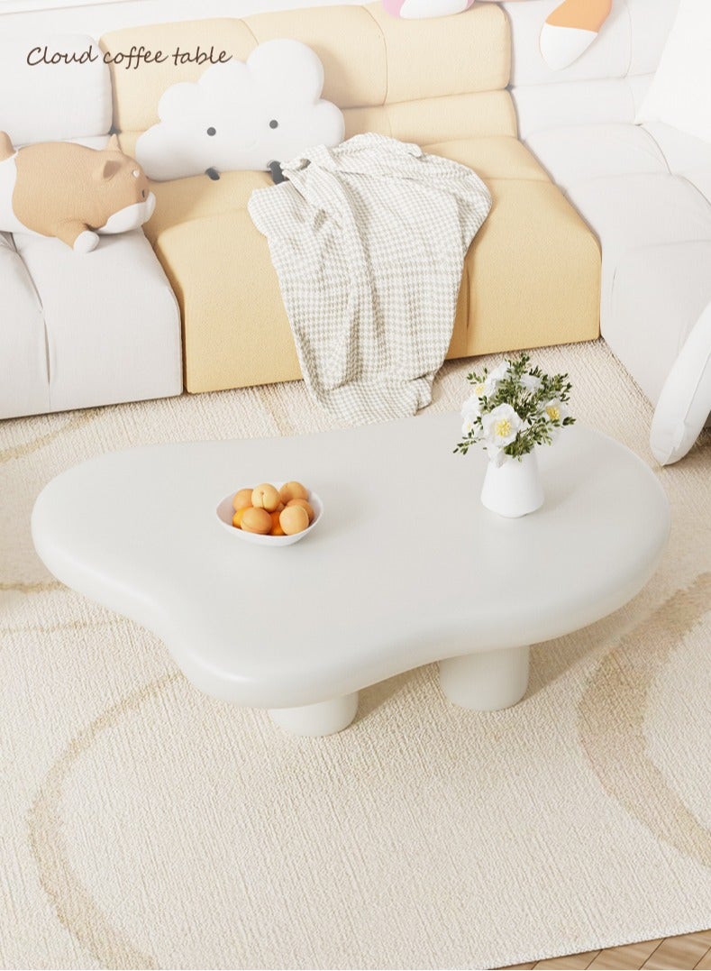 Modern Design Side Table Living Room Home Furniture Nordic Style Irregular Shape Coffee Table in Cloud shape Simple Small Household Shaped Table Tea Table for Living Room Balcony Garden, Living Room Table Bed Room - Image 5