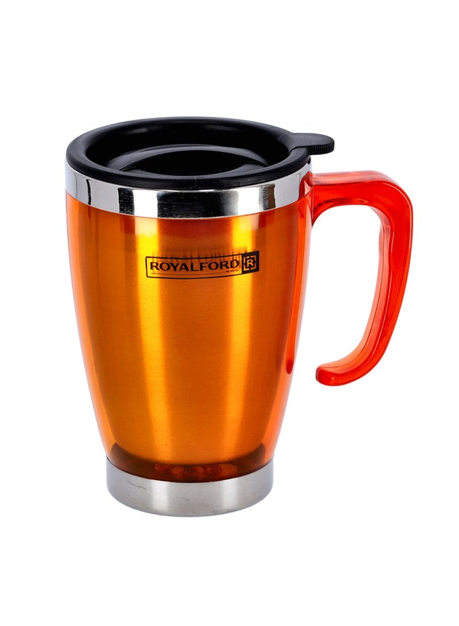 Royalford Travel Mug Orange - Orange/Black - Image 1