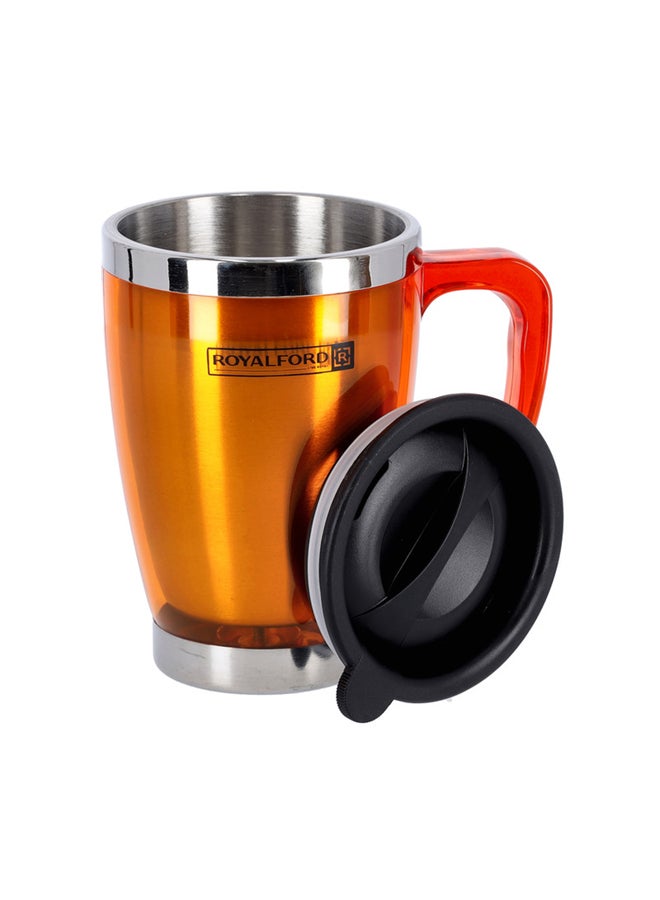 Royalford Travel Mug Orange - Orange/Black - Image 2