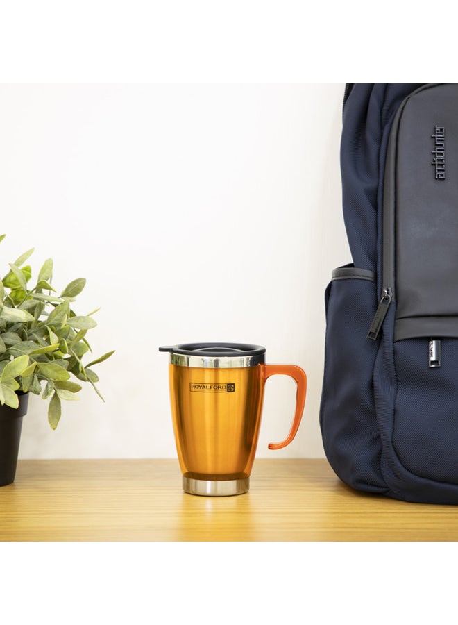 Royalford Travel Mug Orange - Orange/Black - Image 4