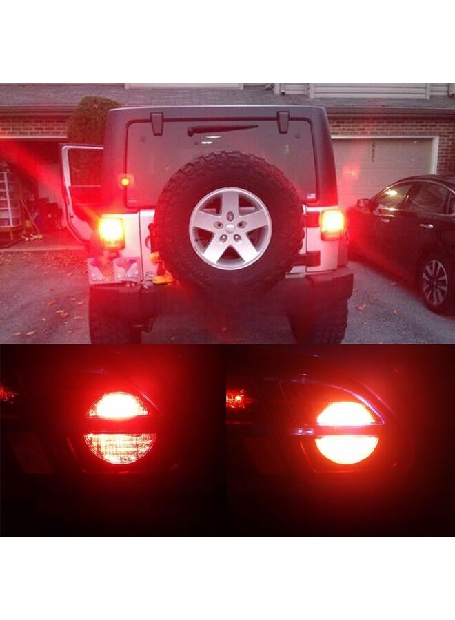 قطعتان من مصابيح LED 3157 فائقة السطوع ومنخفضة الطاقة ومزدوجة السطوع مع جهاز عرض بديل لمصابيح الفرامل الخلفية (أحمر) - Image 5