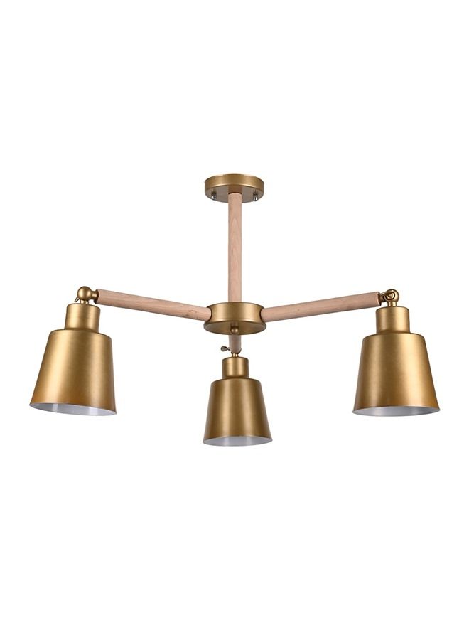 الروضة للإضاءة نجفة ميارا 3 لمبة | حديث ديكور LED E27 معلقة مصباح سقف اضاءة داخلية مصباح معلق دلاية سقف مودرن نجفة | مناسبة لأي غرفة | | اللون: ذهبي | المقاس: 40x60 سم - Image 1