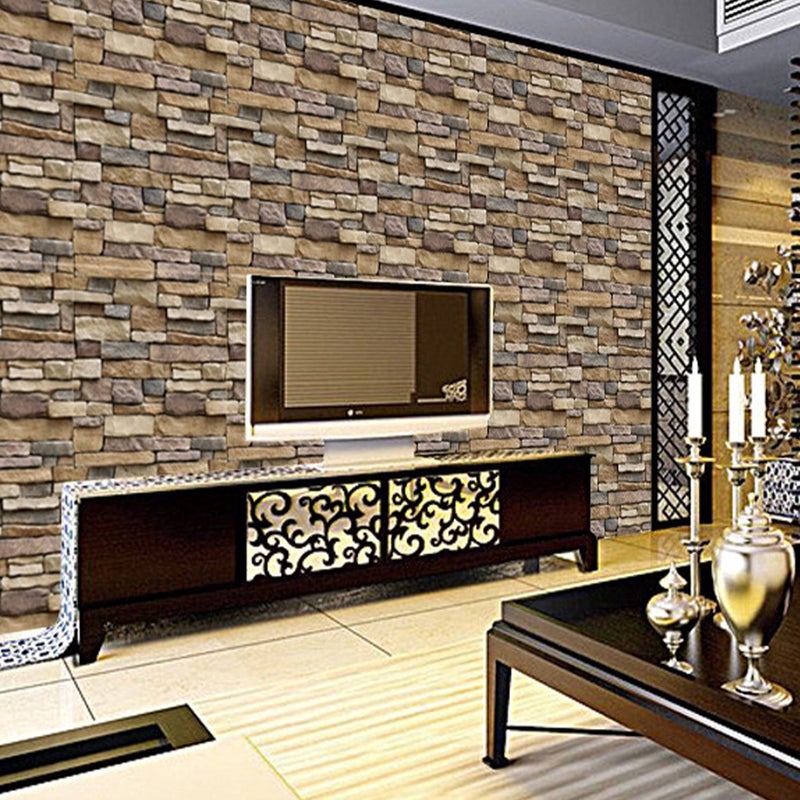 Simulation Stone Wallpaper Self-adhesive Wall Stickers 3D Stone Wall Decals for Home Living Room Bedroom Decor - Image 2