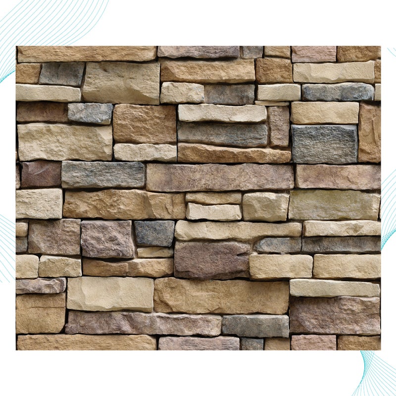 Simulation Stone Wallpaper Self-adhesive Wall Stickers 3D Stone Wall Decals for Home Living Room Bedroom Decor - Image 1