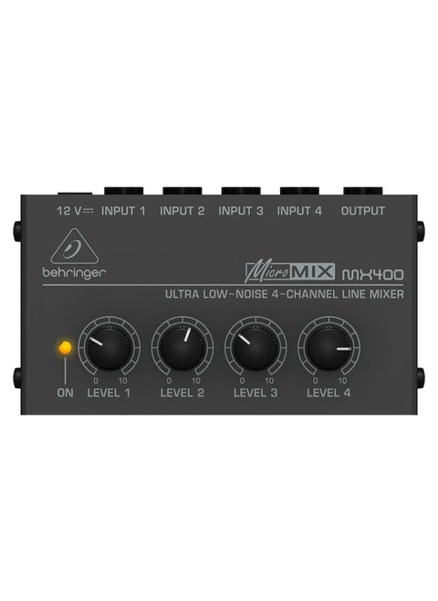 Behringer Mixer Audio 4 CH Line Inputs MX400