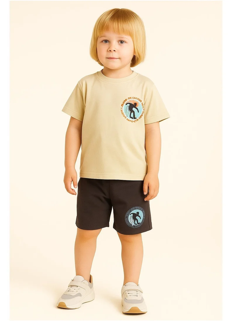 victor and jane Victor and Jane Boys' T-Shirt – "Ride the Streets!" - Light Brown