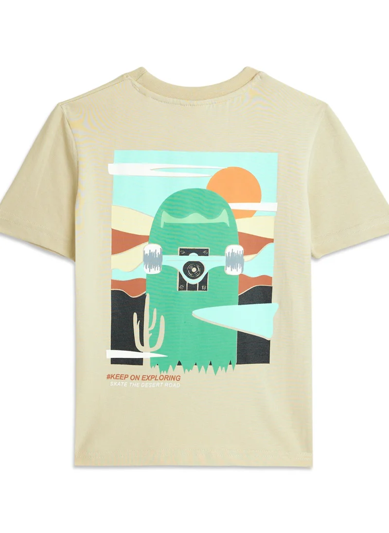 victor and jane Victor and Jane Boys' T-Shirt – "Ride the Streets!" - Light Brown