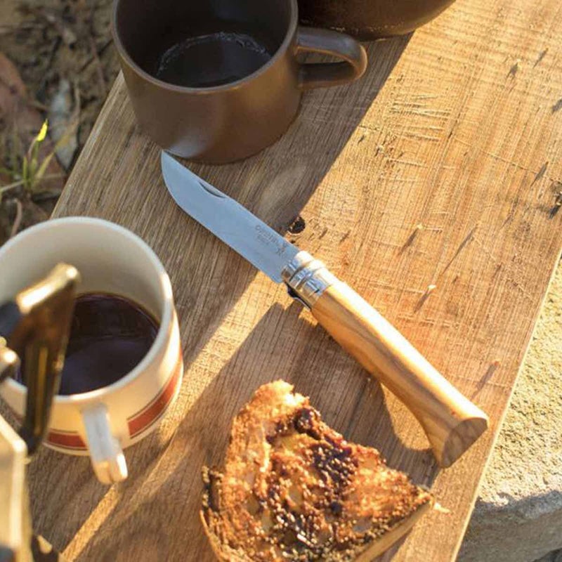 OPINEL No.06-No.09 Premium Woods, Stainless Steel Folding Pocket Knife, Made in France (No.08/Olive) - Image 2