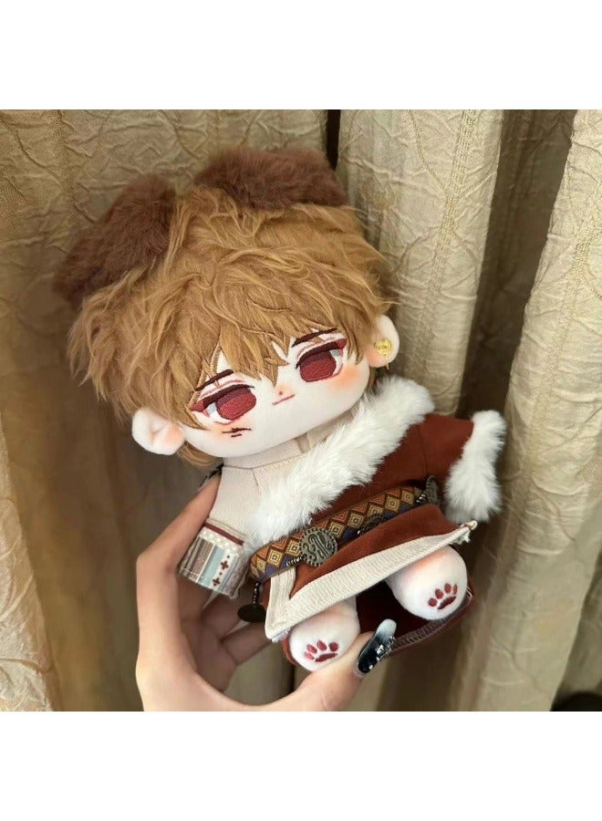 general 20cm cotton doll baby clothes Tibetan clothes ethnic suit 20cm baby clothes outerwear + lining + headdress + waist chain - Image 2