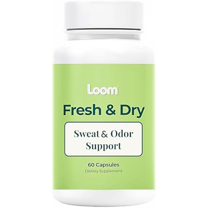 Loom Body Odor & Sweat Support Supplement – Sage Extract & Chlorophyll – Natural Internal Deodorant & Perspiration Aid (60 Vegan Capsules) - Image 1