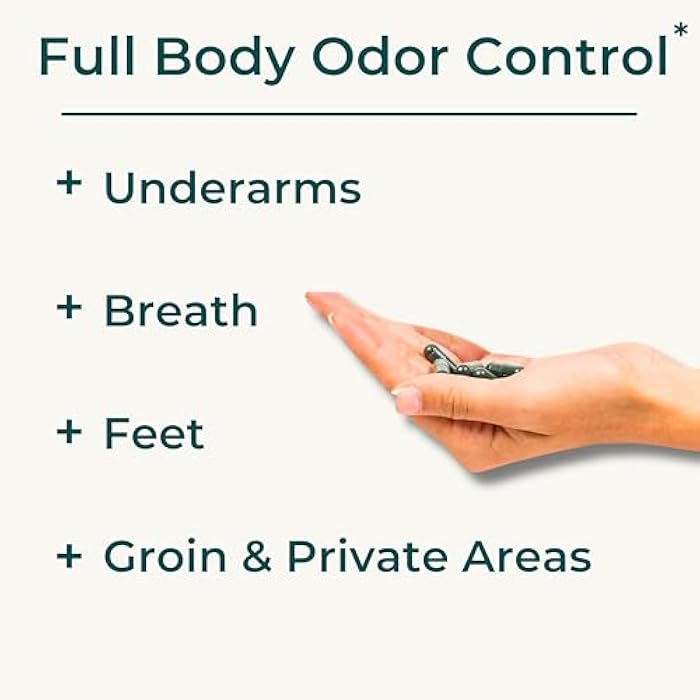 Loom Body Odor & Sweat Support Supplement – Sage Extract & Chlorophyll – Natural Internal Deodorant & Perspiration Aid (60 Vegan Capsules) - Image 5