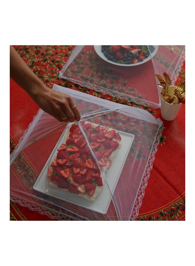 4-Piece Pop-Up Mesh Food Cover Set White 17x17x9inch - Image 5