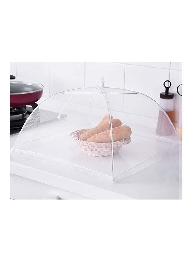 4-Piece Pop-Up Mesh Food Cover Set White 17x17x9inch - Image 3
