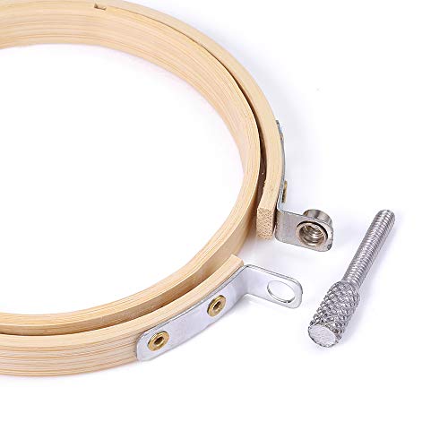 Pllieay 12 Pieces 3 Inch Embroidery Hoops Bamboo Circle Cross Stitch Hoop Ring for Embroidery, Art Craft Handy Sewing and Decoration - Image 2