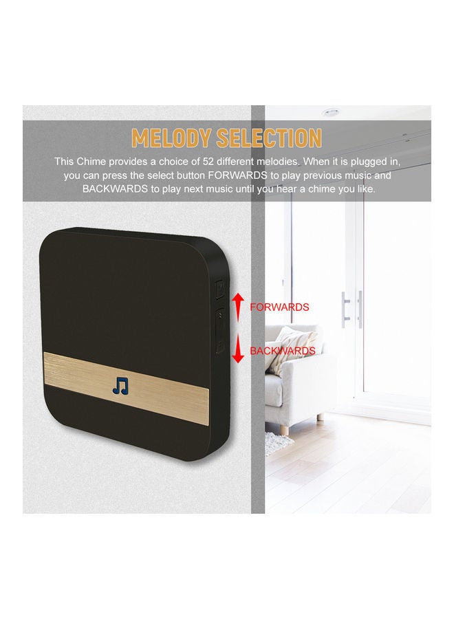 Wireless Doorbell Black/Beige - Image 5