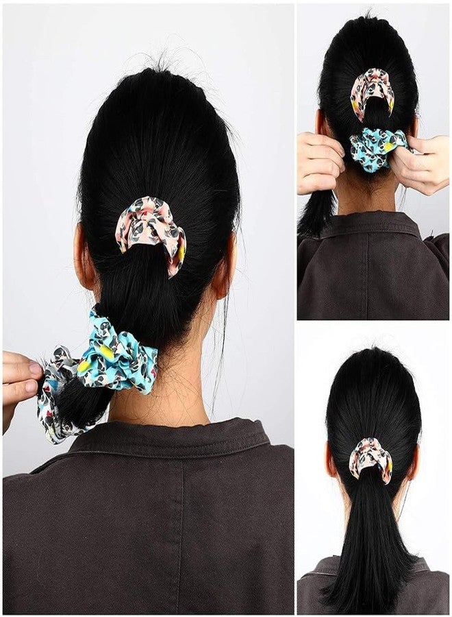 CHIROGRAPHY 12 Pieces Pug Dog Hair Scrunchies Dogs Printed Hair Scrunchies Elastic Hair Bands Scrunchy Hair Ties Ropes Scrunchies for Women or Girls Hair Accessories - Image 4