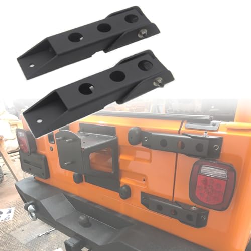 Wocch Tailgate Hinge for Jeep Wrangler TJ 19962007 2Pcs Steel Heavy Duty Tail Gate Reinforce Bracket Tailgate Hinges - Image 1