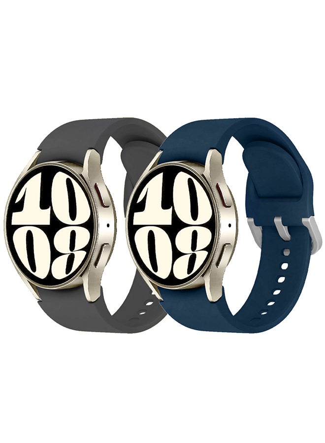 CATANES 2 Pack For Samsung Galaxy Watch 6/6 Classic 20mm Silicone Band Flexible and Durable Replacement Sport Strap - Image 2