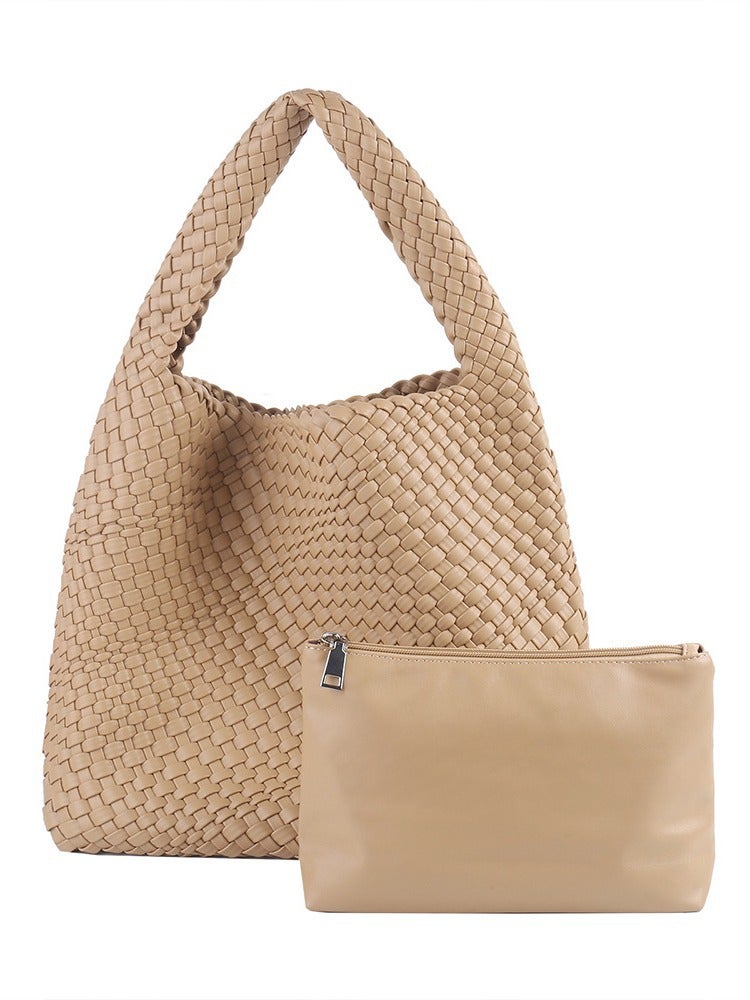Selling Handmade Woven Crossbody Bag 2025 Fashion Trend Women'S Shoulder Bag Large Capacity Tote Bag With Inner Bag - Image 3