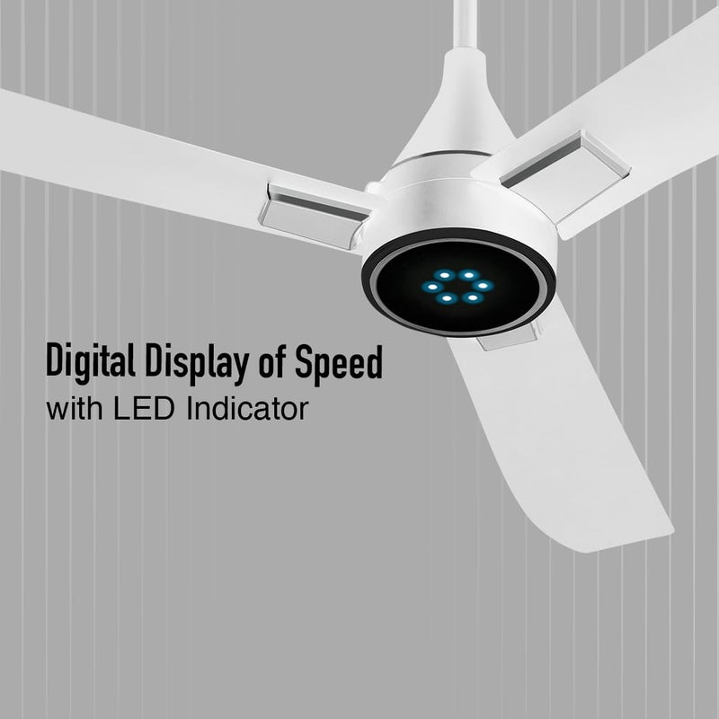 KUHL KUHL Arctis A8 1200 mm BLDC 65 Power Saving BLDC Ceiling Fan With Remote BEE 5 Star Rated ISI Marked High Air Flow LED Indicators 5 Year Warranty on Motor White  - Image 4