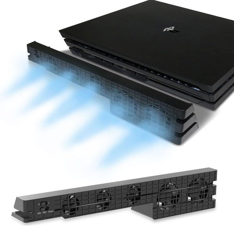 مروحة تبريد توربو ElecGear PS4 Pro - مبرد USB خارجي مع مستشعر درجة حرارة تلقائي للتحكم في مشعاع طرد الحرارة لوحدة تحكم Sony PlayStation 4 Pro - Image 1