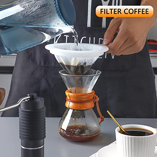MIATTCLD Kitchen Ultra-Fine Nylon Mesh Strainer 5.51 Inch, Plastic Sieve Fine Mesh with Handle Kitchen Tool For Soy Milk, Coffee, Milk, Yogurt, Juice,Tea Leaf Filter, Honey, Wine (400 mesh) - Image 5