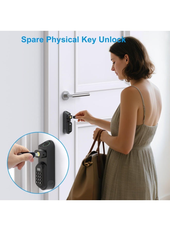WELOCK U81-UAE Biometric Smart Cylinder Door Lock with Fingerprint Password WI-FI App RFID Card Spare Mechanical Key for Front Door - Image 5