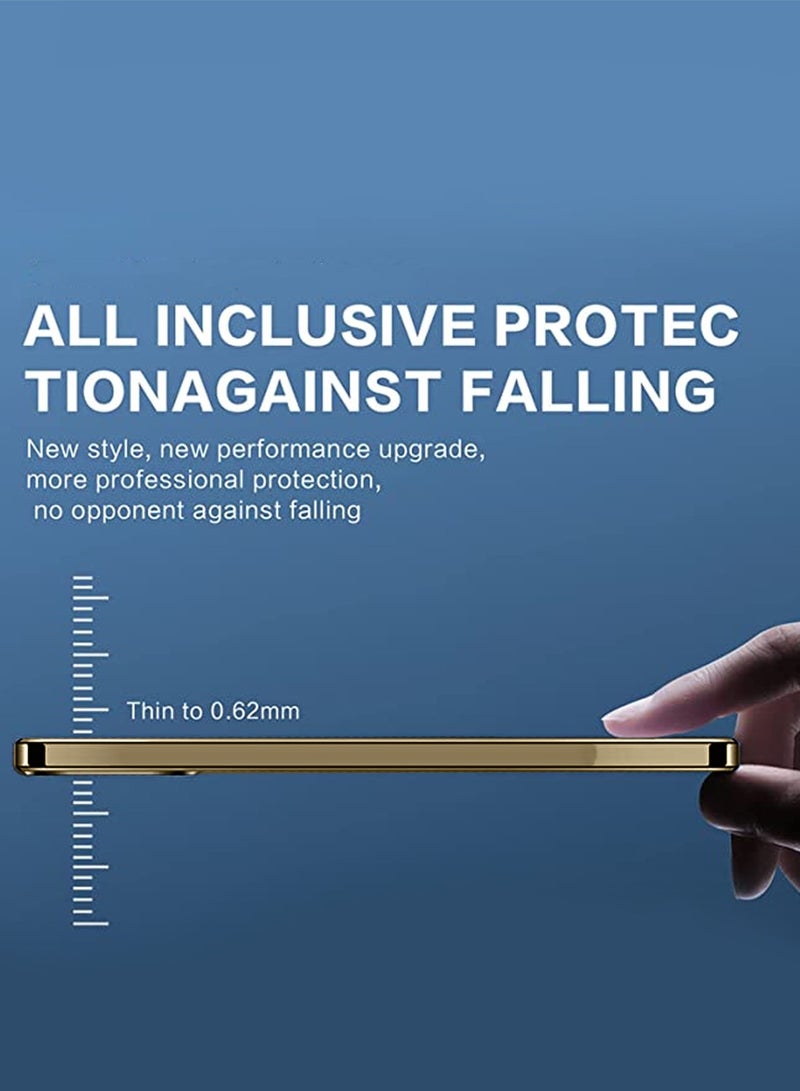 Wtech Huawei Pura 70 Ultra 5G 2024 PU Luxury Plating Raised Lips Camera Hole Case Cover Gold - Image 5