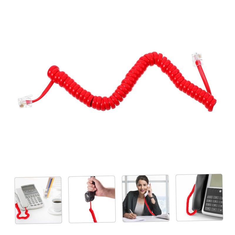 Spiral Telephone Cord for Landline Phones 2 Pack Flexible Easy Installation - Image 4