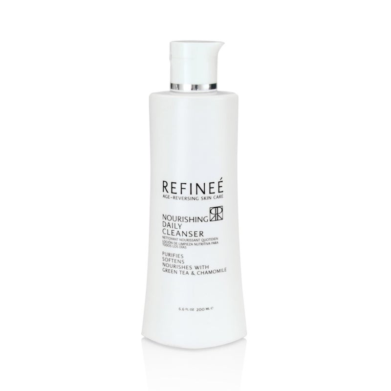 Refinee Daily Nourishing Green Tea and Chamomile Face Cleanser for Men  Women Age Reversing Purifies Softens  Nourishment Formula for Dry and Sensitive Skin Care Salty Fragrance 66OZ 200Ml