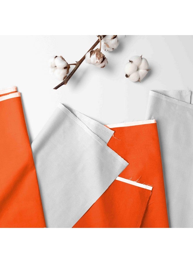 Bacati - Mix N Match White with Band at Bottom Crib Skirt (White/Orange) - Image 5