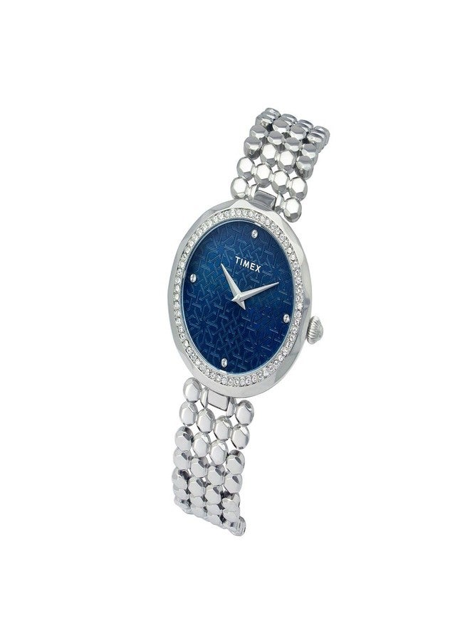 TIMEX Fria Round 34mm Blue Dial Analog Women Watch - TWEL13906 - Image 4