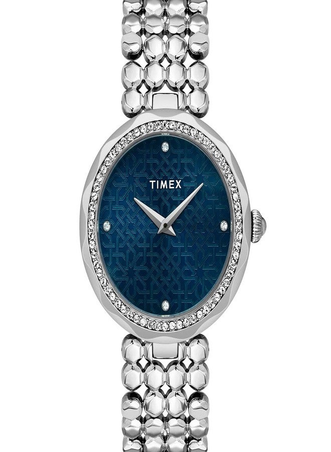 TIMEX Fria Round 34mm Blue Dial Analog Women Watch - TWEL13906 - Image 1