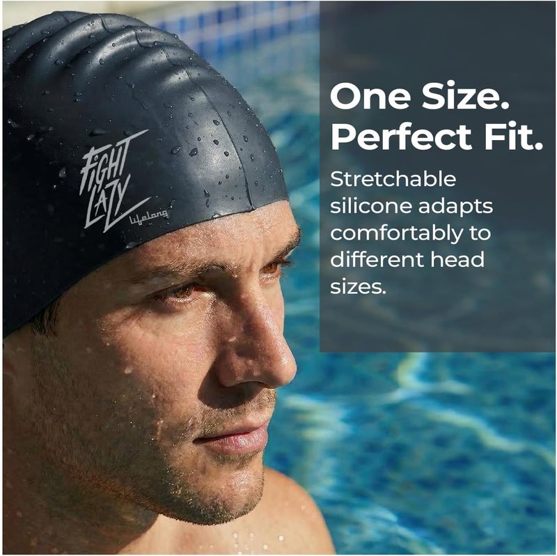 Lifelong Swimming Cap for Men & Women- Swim Hair Caps for Short Hair - Image 3