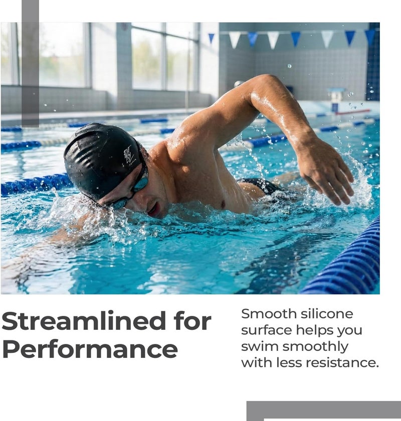 Lifelong Swimming Cap for Men & Women- Swim Hair Caps for Short Hair - Image 4