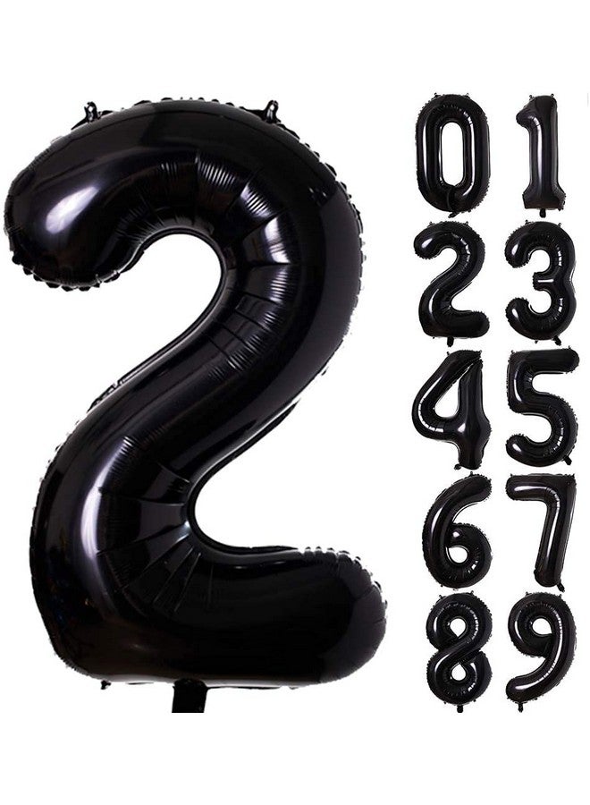 Atpata Funky Black Number Foil Balloons for Numeric Milestone Parties (40 INCH, 2) - Image 2