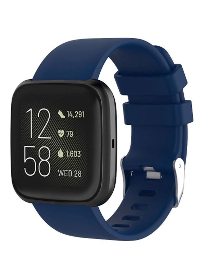 NIBEMINENT Replacement Silicone Band For Fitbit Versa 2 Watch Blue  - Image 1