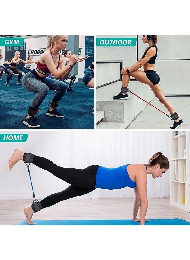 6PCS Strength Training Resistance Band, sport equipment, Ankle Resistance Bands, Adjustable Ankle Bands with Cuffs, for Hip, Leg and Speed Training, Pro fitness equipment - Image 4