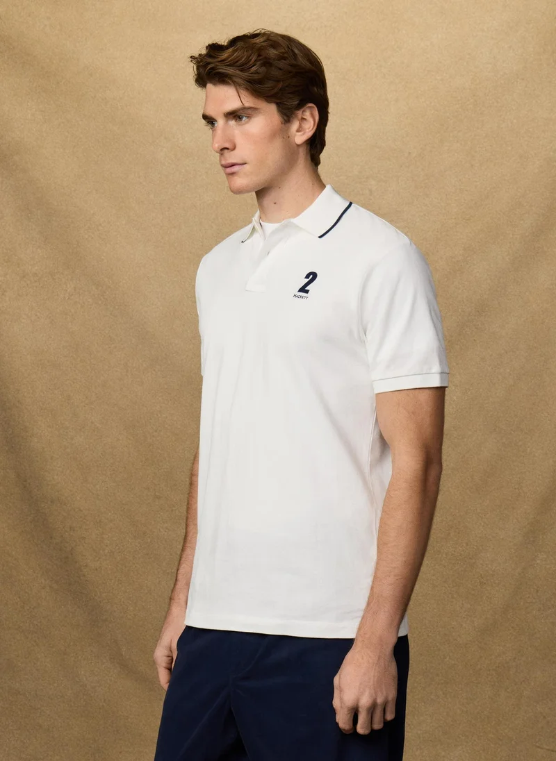 Hackett Classic Fit Short Sleeve Number Polo