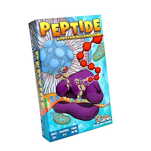 Genius Games Peptide A Protein Building Game  A Strategy Card Game with Accurate Science for Gamers and Teachers  Teaches Amino Acids mRNA Organelles - Image 1