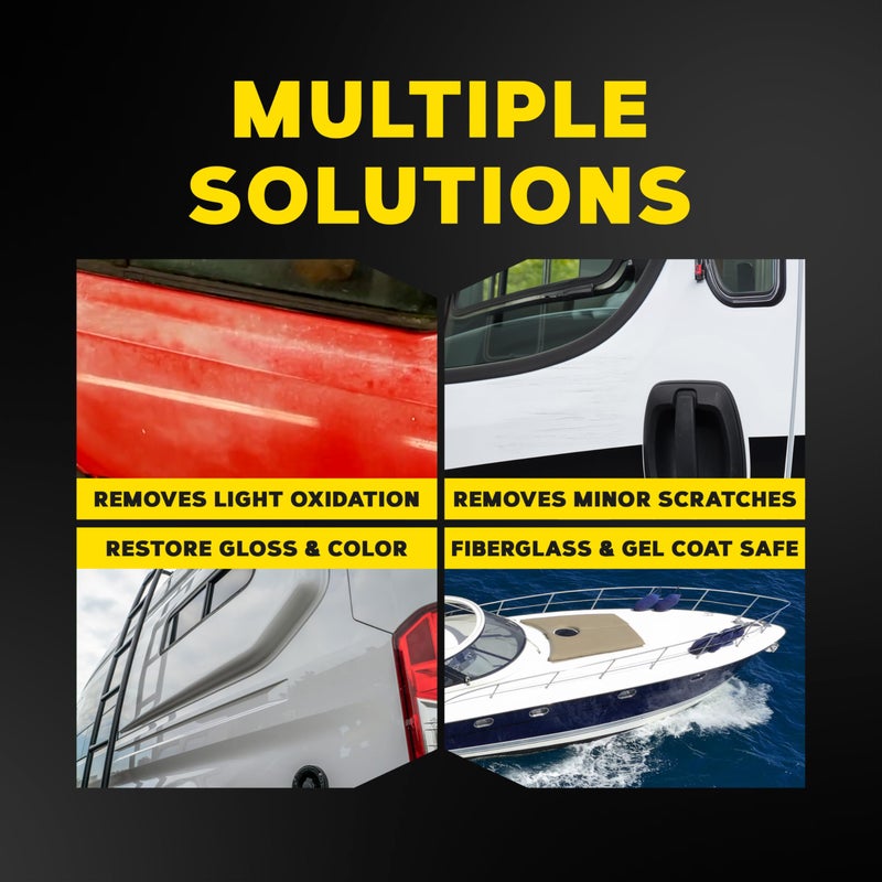 Meguiar's M5001 Marine/RV One Step Cleaner Wax, Easy-to-Use Marine Wax for Boats and RVs That Removes Light Defects, Restores Color Brilliance, and Protects the Surface, 1 Gallon Bottle - Image 3