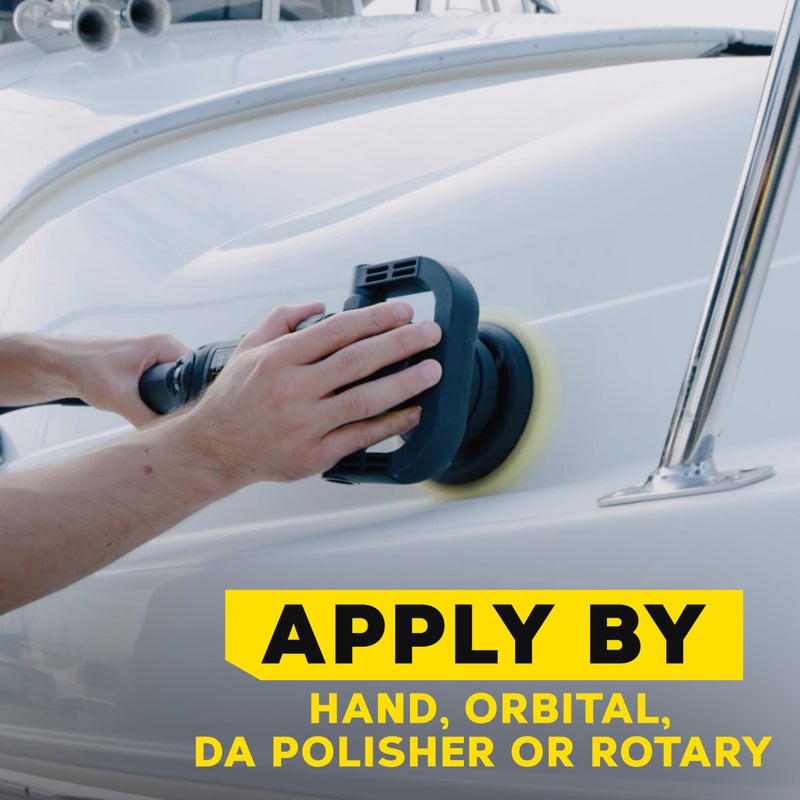 Meguiar's M5001 Marine/RV One Step Cleaner Wax, Easy-to-Use Marine Wax for Boats and RVs That Removes Light Defects, Restores Color Brilliance, and Protects the Surface, 1 Gallon Bottle - Image 5