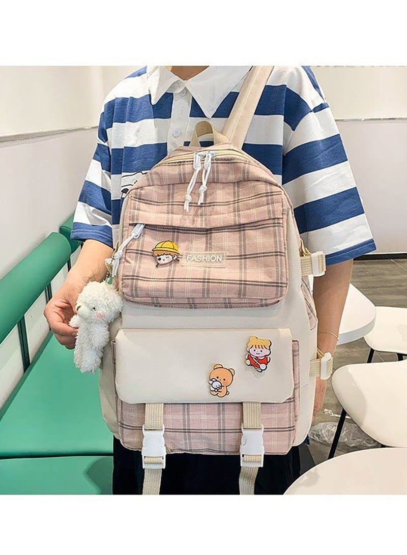 تابيت حقائب ظهر للأطفال، مجموعة من 5 قطع حقيبة ظهر، حقيبة مدرسية وحقيبة كتب للأطفال، حقيبة غير رسمية، حقيبة ظهر للسفر، تتضمن حقيبة كتف وحقيبة يد وحقيبة برباط وحقيبة قلم رصاص للأولاد أو البنات - Image 4