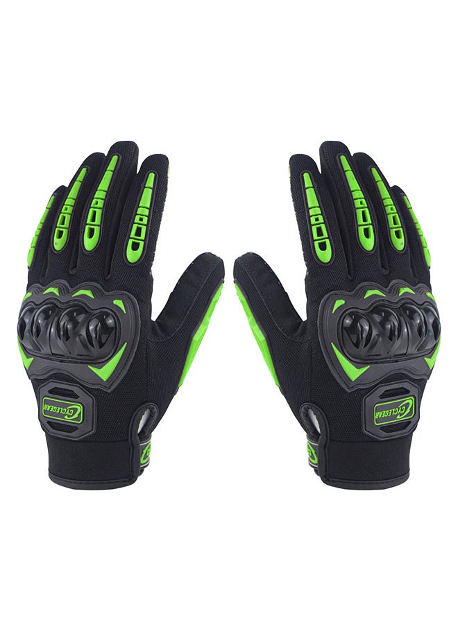 Generic - Motorcycle Gloves for Men Women Motorbike Anti-Slip Breathable Touchscreen Gloves with Knuckle Protection for Riding, Road Racing, Cycling, Black and Green XL - Image 1